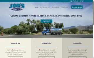 Joe's Sanitation Service website