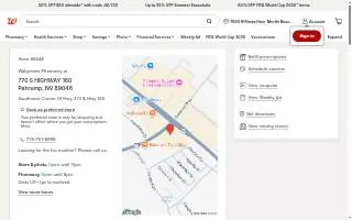 Walgreens Pharmacy of Pahrump website
