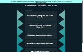 Affordable Cremation & Burial Service of Paradise website