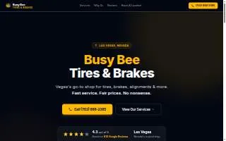 Busy Bee Tires & Brakes of Paradise website