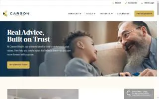 Carson Wealth of Paradise website