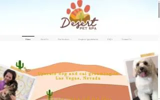 Desert Pet Spa of Paradise website
