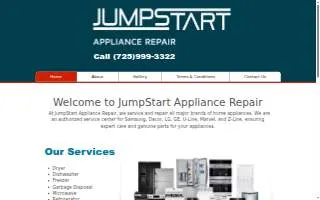 JumpStart Appliance Repair of Paradise website