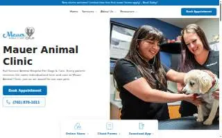 Mauer Animal Clinic website