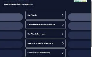 Oasis Hand Car Wash website