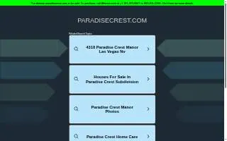 Paradise Crest Home Care website