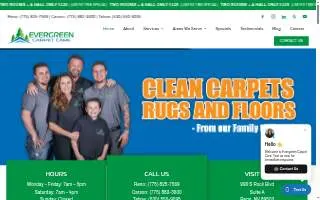 Evergreen Carpet Care of Reno website