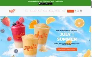 Keva Juice Reno website