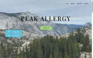 Peak Allergy of Reno website
