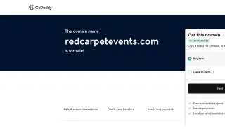 Red Carpet Events website