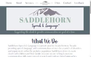 Saddlehorn Speech & Language of Reno