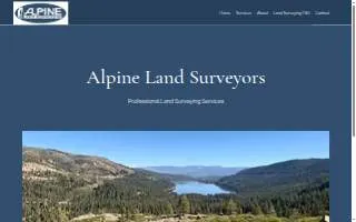 Alpine Land Surveyors of Spanish Springs website