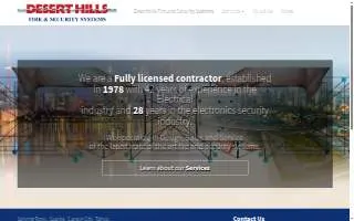 Desert Hills Fire & Security Systems website