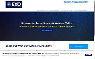 EXO Self Storage - Sparks/Spanish Springs website