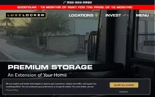 LuxeLocker Premium Storage website