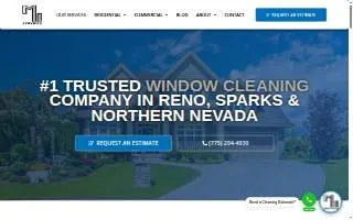 M2 Window Cleaning Reno & Sparks website