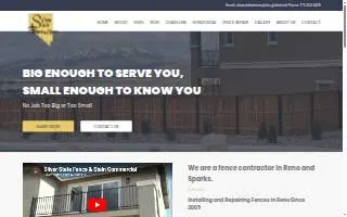Silver State Fence & Stain LLC of Spanish Springs website