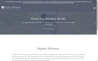 Zephyr Wellness website
