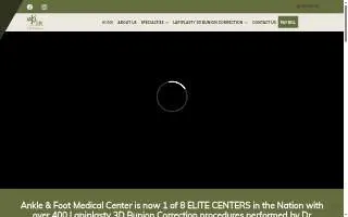 Ankle & Foot Medical Center of Spring Valley website
