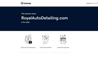 Royal Auto Detailing of Spring Valley website