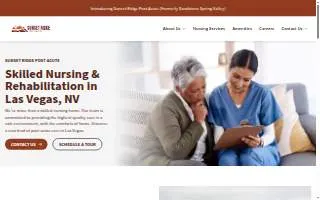 Sunset Ridge Post Acute website