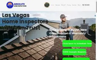 Absolute Home Inspections of Summerlin South website
