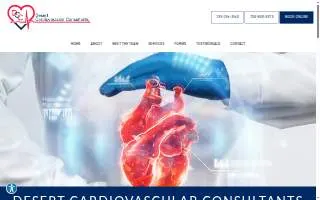 Desert Cardiovascular Consultants of Summerlin South website