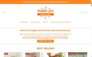 Tiger Lily Floral Henderson website