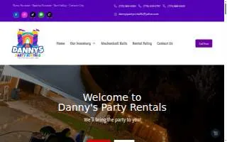 Dannys Party Rental LLC website