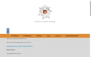 Nevada Sunset Winery of Sun Valley website