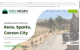 Oso Negro Landscaping of Spanish Springs website