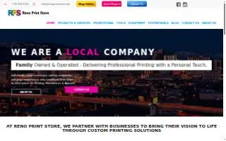 Reno Print Store of Sun Valley website