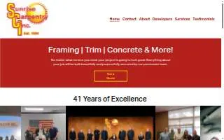 Sunrise Carpentry Inc. website