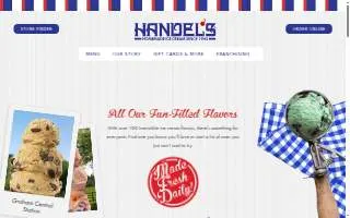 Handel's Ice Cream Avon website
