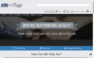 PDQ Printing of Winchester website