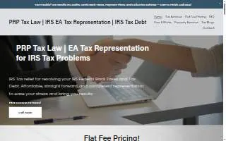 PRP Tax Law | A Tax Representation Firm of Winchester website