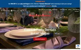 Rebel Party Rentals of Winchester website