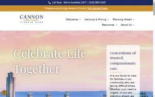 Cannon Funeral Home of Albany website