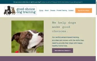 Good Choice Dog Training of Albany website