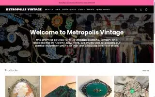Metropolis Vintage of Albany website