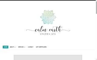 Calm Earth Organic Spa website