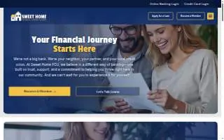 Sweet Home Federal Credit Union website