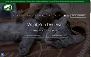Country Valley Veterinary Clinic website