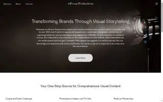 In Focus Productions website