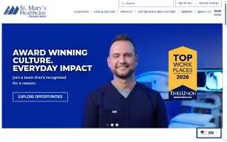 St. Mary's Healthcare website