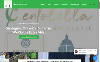 Centolella Enterprises, LLC dba CJC Paralegal Services website
