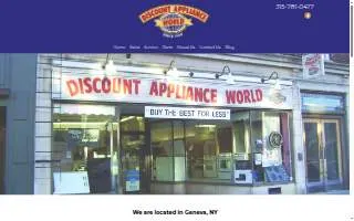 Discount Appliance World website