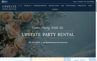 Upstate Party Rental of Auburn website