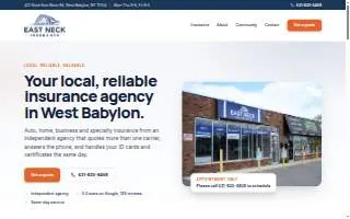 East Neck Insurance Agency of Babylon website