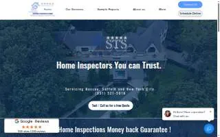 STS Home Inspections of Babylon website